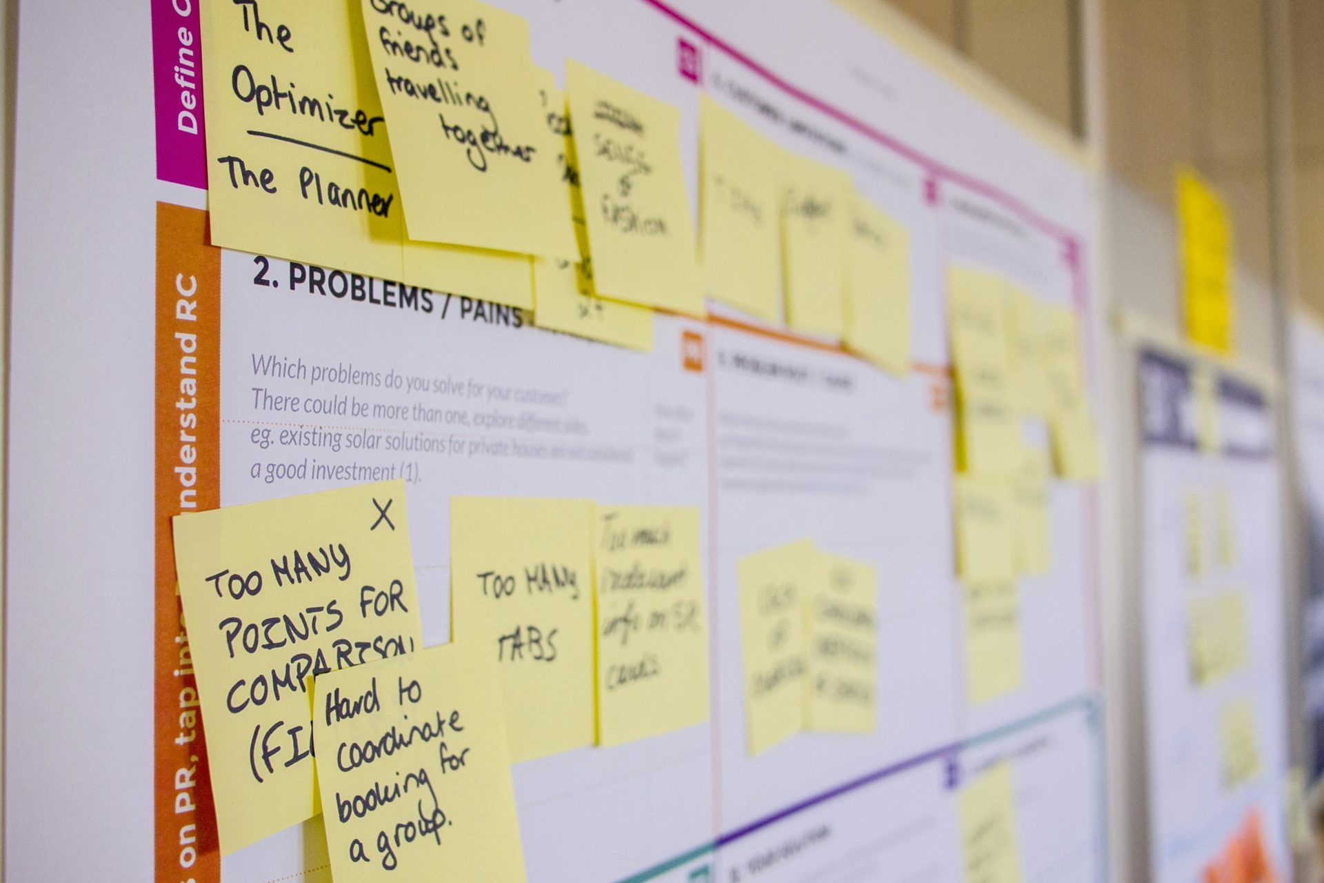 panell scrum amb posits